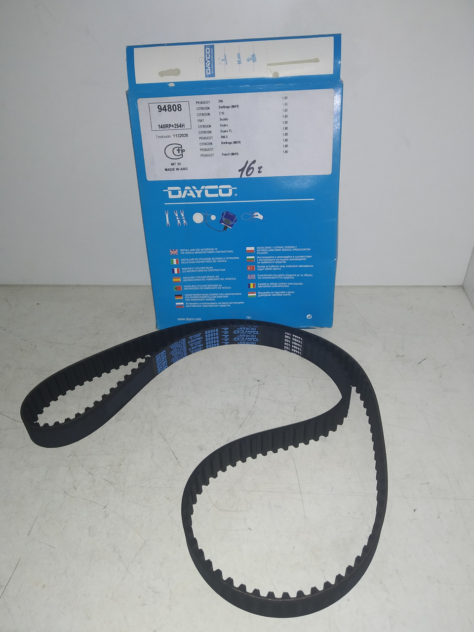 Dayco Ремень ГРМ CITROËN, FIAT, PEUGEOT,BERLINGO, C15, JUMPY, XSARA, SCUDO, 206,306,EXPERT