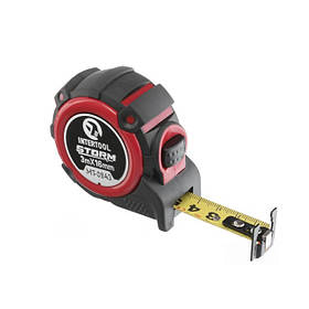 Рулетка з металевим полотном, 3м*16мм, двостороння шкала, нейлонове покриття, двухсторонный зачіп з mg