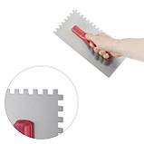 Затирачка стальова оцинкована 280*130 мм, 8*8 мм INTERTOOL KT-0006, фото 4