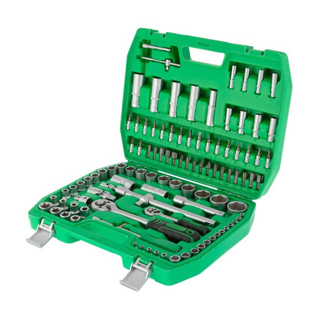 Професійний набір інструментів INTERTOOL ET-6108SP з головками 1/2" та 1/4", ящик з інструментами 108 предметів - фото 1 - id-p1426221695