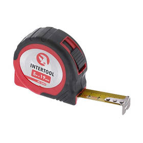 Рулетка з фіксатором 5 м * 19 мм INTERTOOL MT-0405