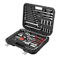 Професійний набір інструментів INTERTOOL ET-8126 з головками 1/2", 3/8" та 1/4", 126 предметів, Cr-V STORM