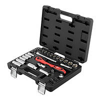 Професійний набір інструментів 1/2" & 1/4", 82 предмета INTERTOOL ET-6082,Набір інструментів професійний 39 од. 3/8" CrV INTERTOOL