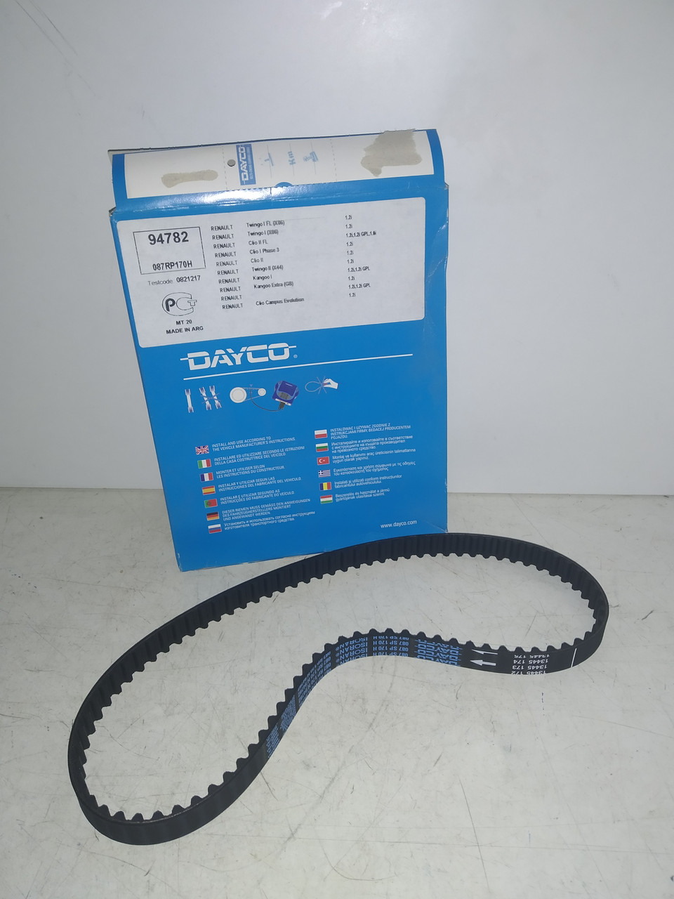 Dayco Ремень ГРМ RENAULT KANGOO 2003-2005, TWINGO 2008-2011