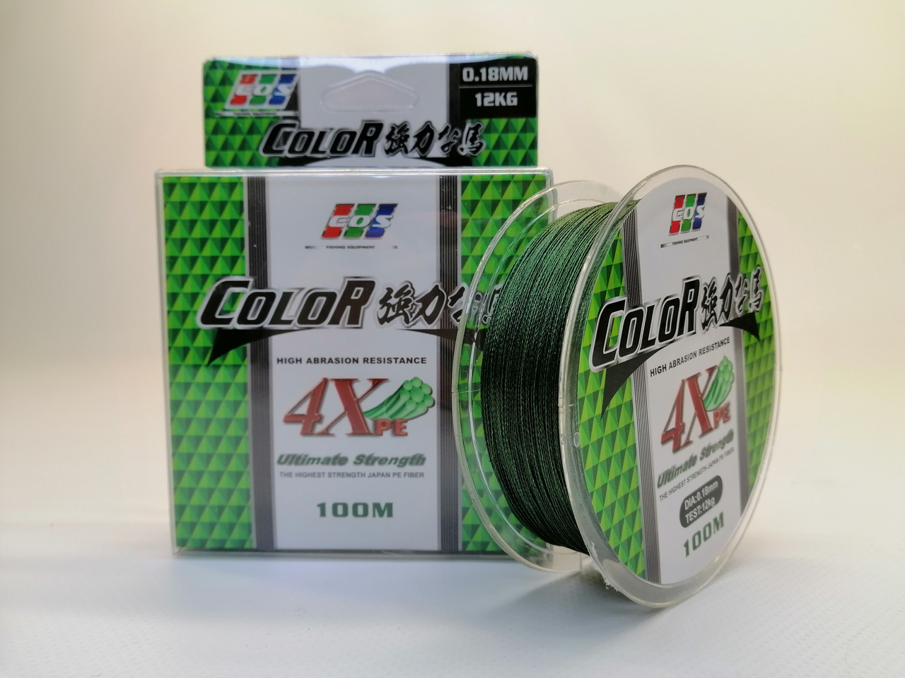 Шнур EOS COLOR 4X PE 100м 0.18мм