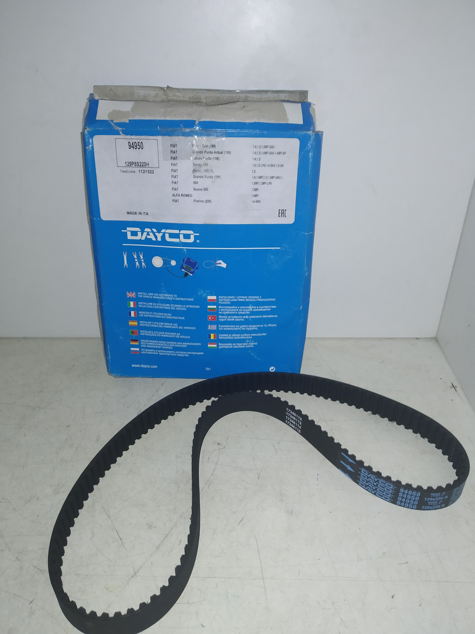 Dayco Ремінь ГРМ FIAT DOBLO 1.2/1.4 D, фото 1