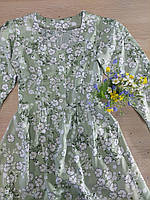 Літнє плаття "Панночка" оливка 122.128.134.140 довгий рукав