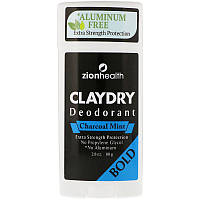 Zion Health, Bold, ClayDry, дезодорант, «Уголь и мята», 80 г