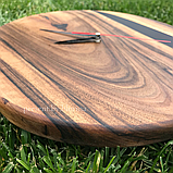 Настінний годинник з дерева та епоксидної смоли, фото 5