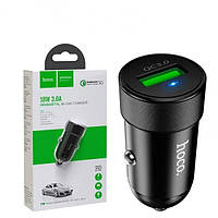 Адаптер автомобільний HOCO Z32, 1USB, QC3.0, 3A, 18W, чорний