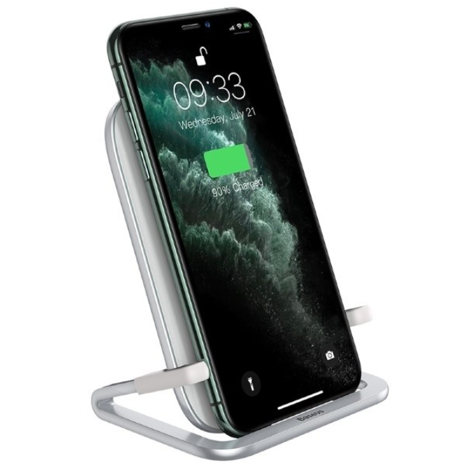 Бездротовий зарядний пристрій Baseus 15W зарядка для телефону Rib Horizontal and Vertical Holder (білий)