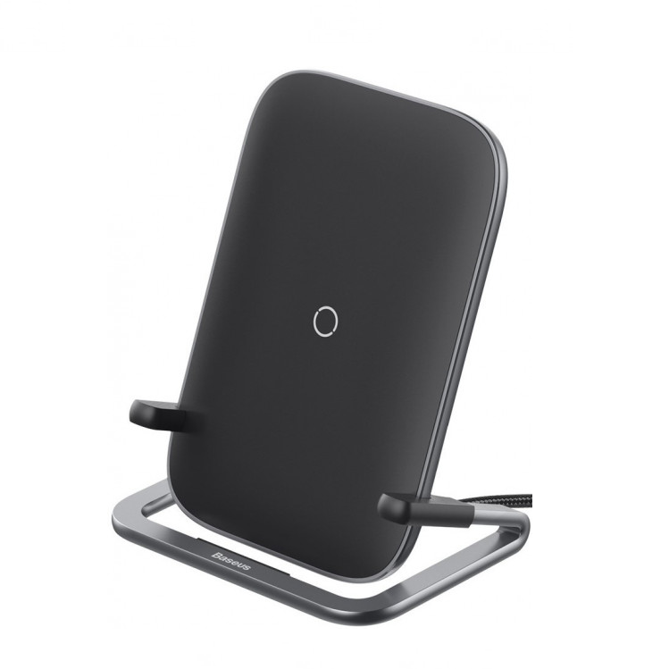 Бездротовий зарядний пристрій Baseus 15W зарядка для телефону Rib Horizontal and Vertical Holder (чорна)