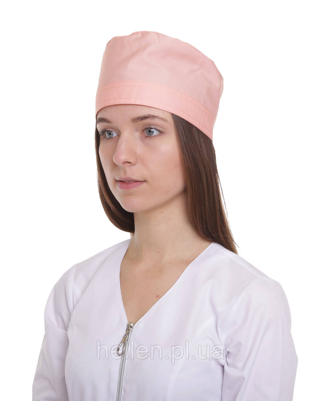 Медична шапочка однотонна пудра