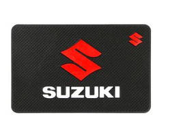 Протиковзний силіконовий килимок на торпеду авто з логотипом "Suzuki"