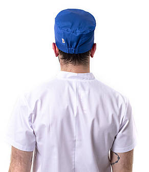 Медична шапочка однотонна синя, фото 3