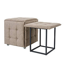 Пуф "Куб" 5 в1 (бежевий) ()