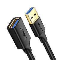 Кабель-удлинитель USB 3.0 папа-мама AM - AF Ugreen 5Gb 1м (черный) US129