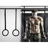 Кільця гімнастичні для кросфіту/гімнастики та шведської стінки з регулюванням пластмасові Profi (MS 1553), фото 9