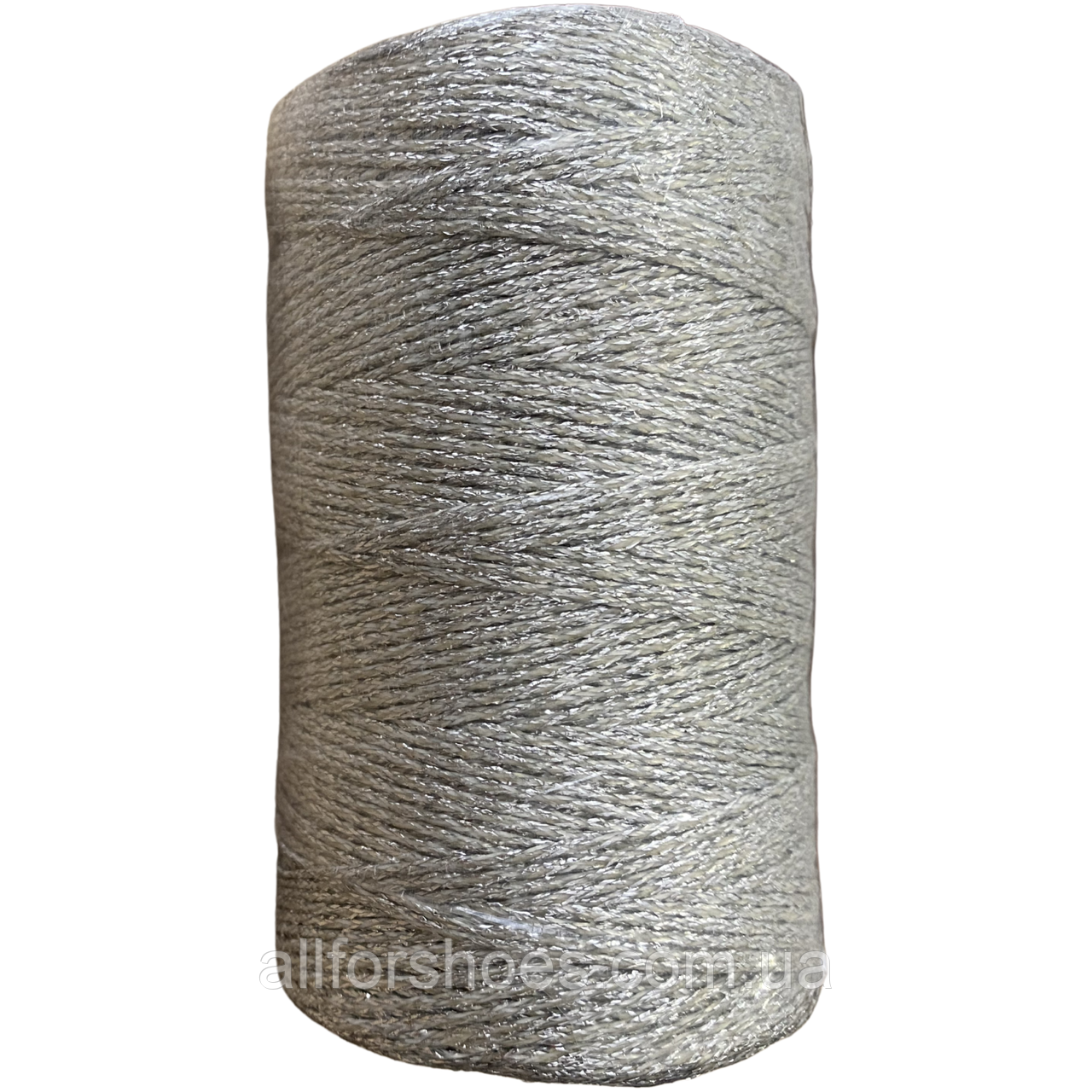Нитка вощена срібло 1мм 500м - для ременів і шкіряних виробів, меблів, одягу, автомобілів.