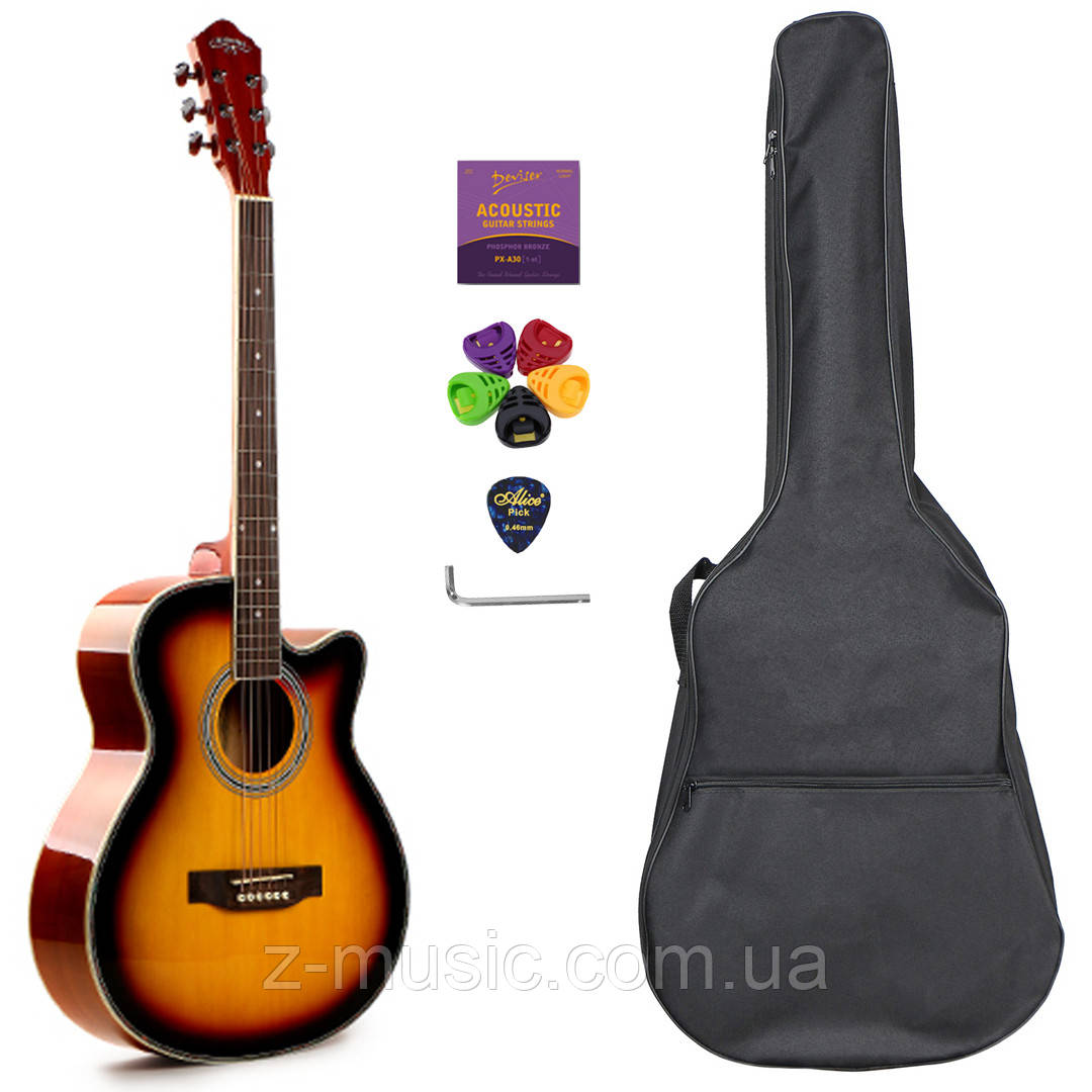 Гітара акустична Caravan Music HS-4020 SB (комплект), перламутрова окантовка
