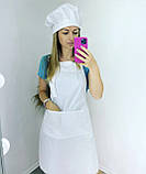 Ковпак для повара Білий ковпак повара Поварський ковпак., фото 2