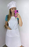 Ковпак для повара Білий ковпак повара Поварський ковпак., фото 3