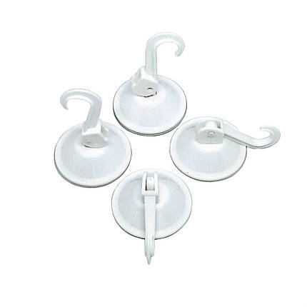 Гачки пластмасові на присосці набір 4 шт, фото 2