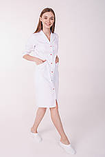 Жіночий медичний халат "Арізона" з червоним, фото 3