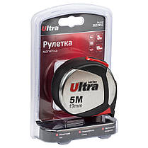Рулетка магнітна, нейлонове покриття 5м×19мм ULTRA (3822052), фото 5