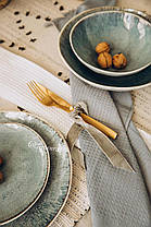 Набір 6 керамічних салатників блакитно-фіолетових Волошка 19.5 см, фото 4