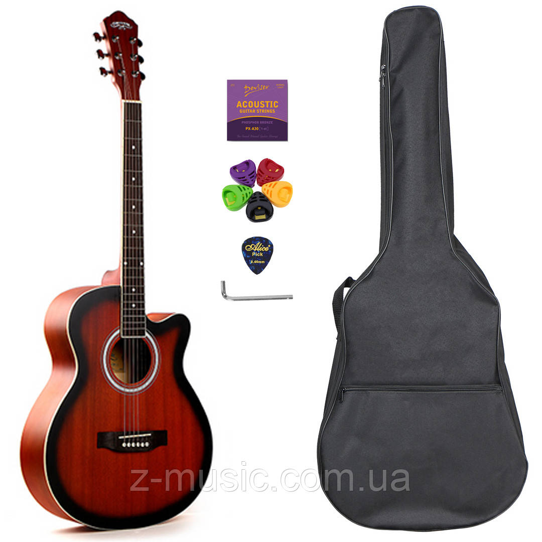 Гітара акустична Caravan Music HS-4040 MAS (комплект), матова обробка