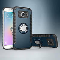 Защитный чехол с кольцом для Samsung Galaxy S7, темно-синий