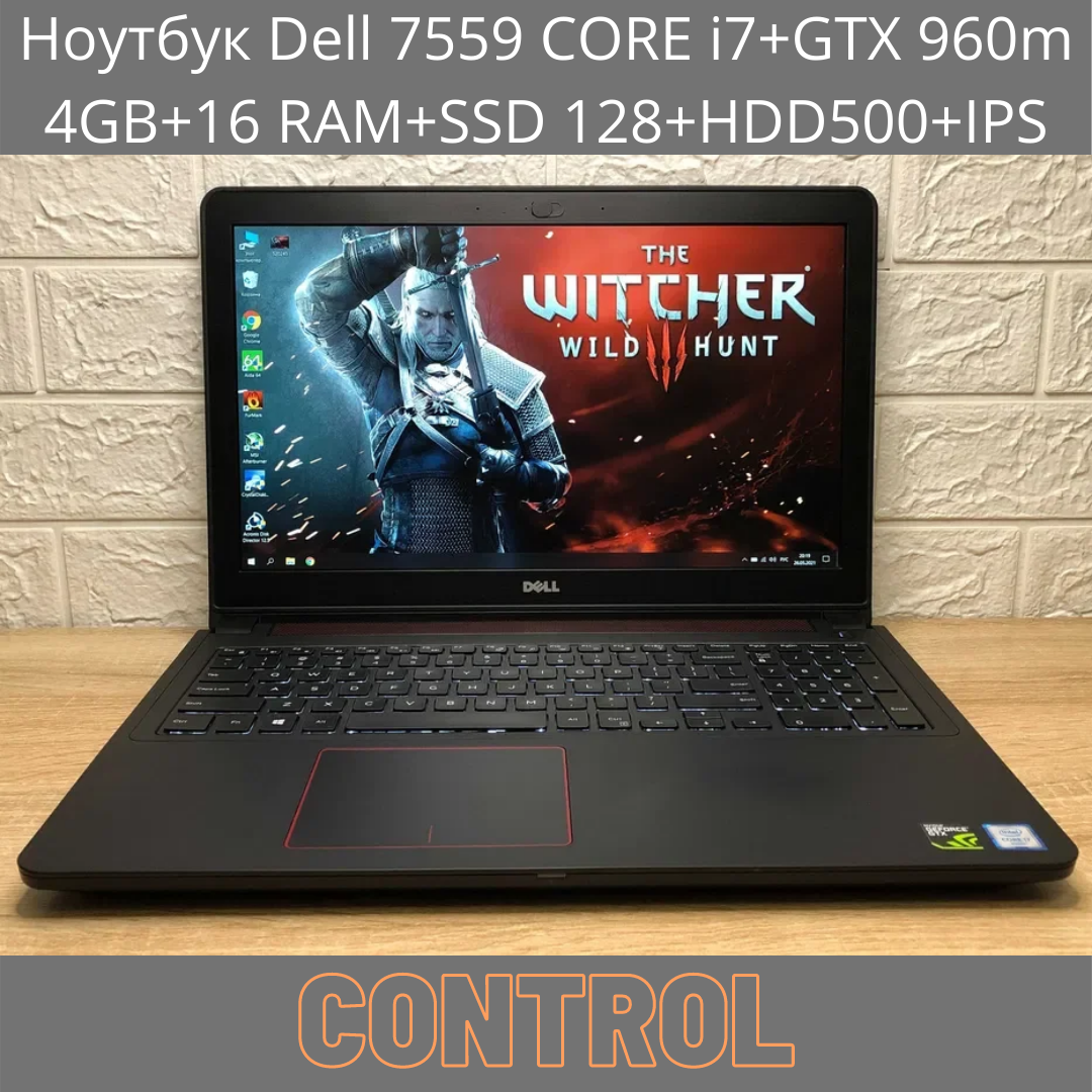 Ігровий Ноутбук Dell 7559 CORE i7+GTX 960m 4GB+16 RAM+SSD 128+HDD500+IPS