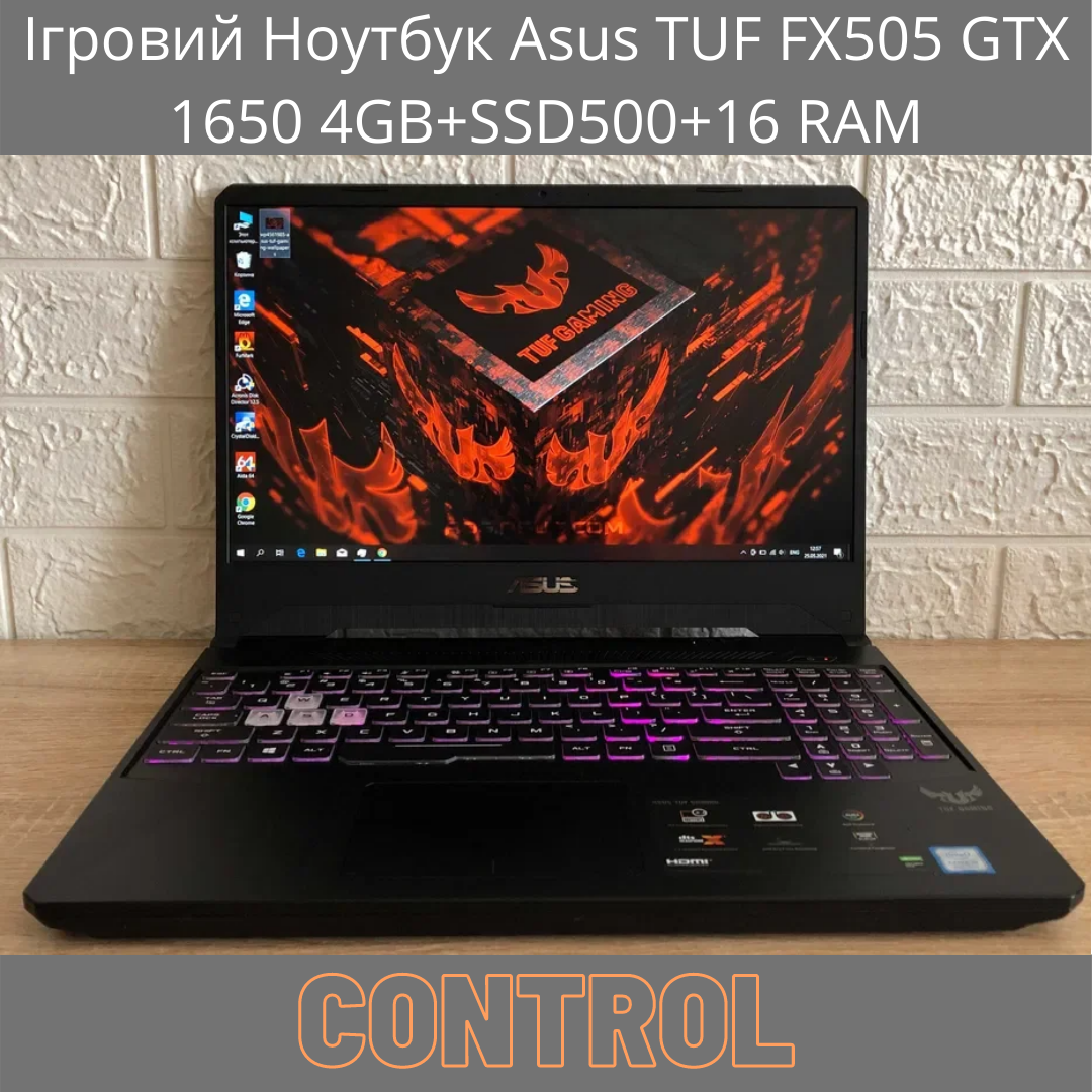 Ігровий Ноутбук Asus TUF FX505 GTX 1650 4GB+SSD500+16 RAM