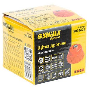 Щітка дротяна чашевидних Ø75мм М14×2мм (нейлонова) SIGMA (9014471), фото 4