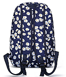 Жіночий рюкзак із ромашками. Набір 3 в 1. Сумка шоппер. Шкільний портфель Квітковий рюкзак-антизлодій. ДР08-30, фото 8