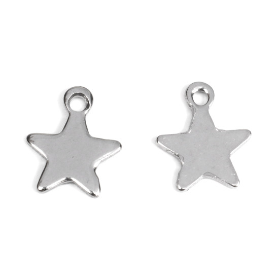 Подвіска Finding Зірка Металл Нержавіюча сталь 10 мм x 8 мм