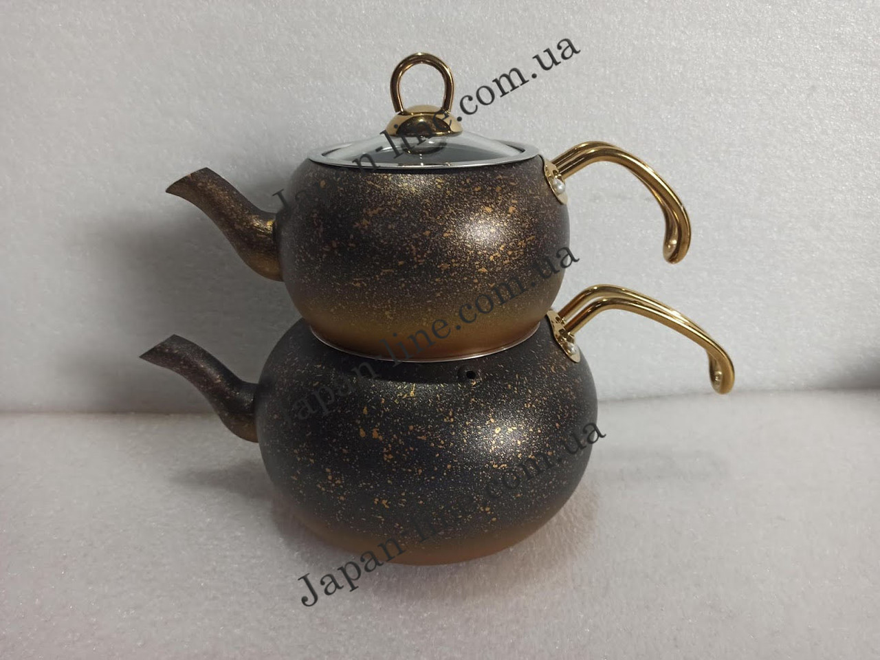 Двоярусний чайник OMS 8210-M gold (1,0/2,0 л)