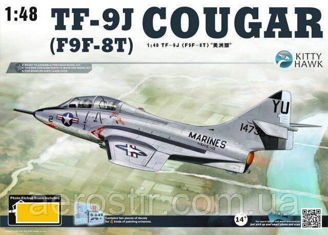 TF-9J COUGAR 1/48 KITTY HAWK 80129, фото 1