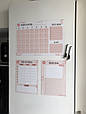 Магнітний планер А4 на холодильник Список справ Рожевий з маркером багаторазовий, фото 3
