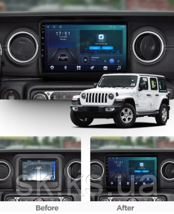 Junsun 4G Android магнітола для Jeep Jeep Wrangler 4 JL 2018 - 2020
