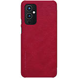 Захисний чохол-книжка Nillkin для OnePlus 9 (IN/CN) Qin leather case Red Червоний, фото 6