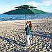 Пляжна міцна парасолька 2.3 м, повітряний клапан, чохол, трубка 32 мм, 8 спиць + БУР у подарунок!, фото 7