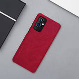 Захисний чохол-книжка Nillkin для OnePlus 9 (IN/CN) Qin leather case Red Червоний, фото 9