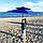 Пляжна міцна парасолька 2.3 м, повітряний клапан, чохол, трубка 32 мм, 8 спиць + БУР у подарунок!  Синій, фото 7