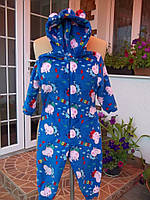 ( 2 года ) Детская пижама кигуруми для девочки комбинезон флисовый Свинка Пеппа Б / У