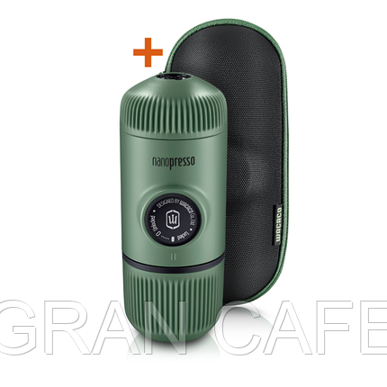 Нанопрессо темно-зелений + чохол "Nanopresso Elements Moss Green від WACACO®" Портативна еспресо машина, фото 2