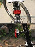 Велосипедний задній ліхтар - СТОП SD-781A, 5 LED, 7 режимів, фото 6