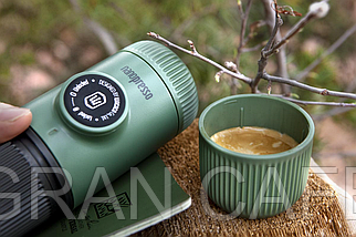Нанопрессо темно-зелений + чохол "Nanopresso Elements Moss Green від WACACO®" Портативна еспресо машина, фото 2