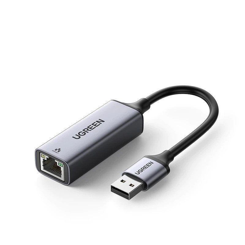 Зовнішній мережевий адаптер Ugreen USB to RJ45 Ethernet Gigabit Adapter Aluminum Case (сірий) CM209